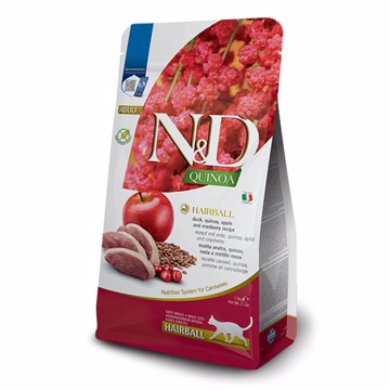 Farmina N&D Grain Free Quinoa Hairball Ξηρά Τροφή για Γάτες Χωρίς Σιτηρά με Πάπια για Μείωση Τριχόμπαλων 300gr